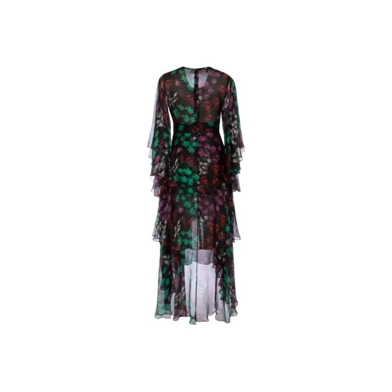 ROCHAS Jellyfish-print V-neck Dress-0