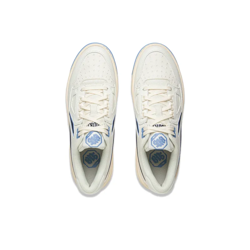 LiNing New Arrival Slip Resistant Cushioning Low Top Skateboard Shoes Unisex Beige Blue-3
