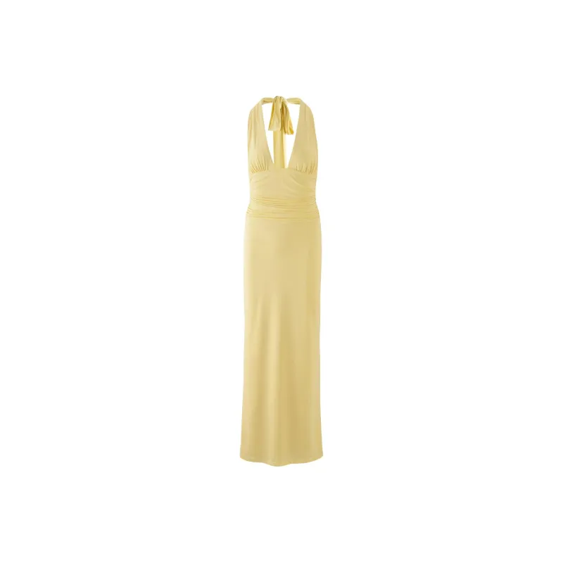 Tiger Mist LENORA LACE DRESS Slip Dresses Women's Yellow-0