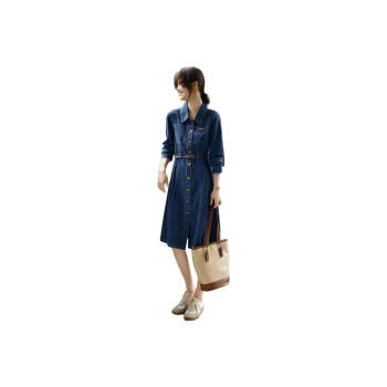 XWI Long-Sleeved Dresses Women's Denim Blue