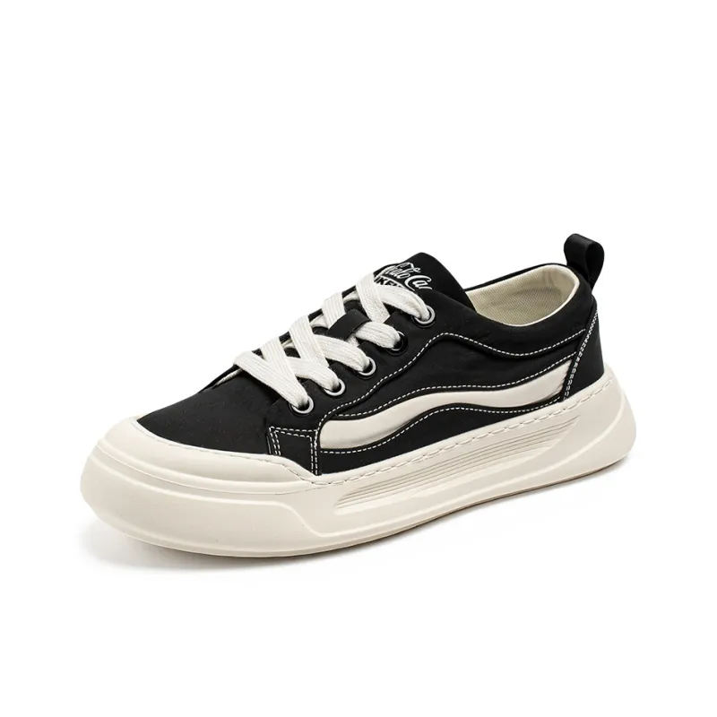 JKEM Slip Resistant Height Enhancing Cushioning Low Top Canvas Shoes Men's-1