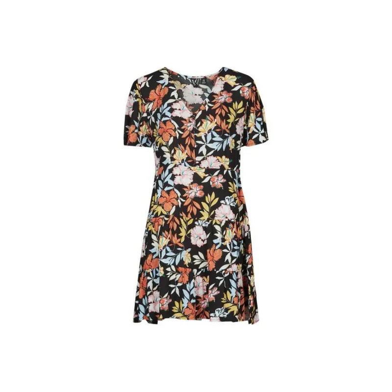 ROXY Short Sleeved Dress Women's Black-0