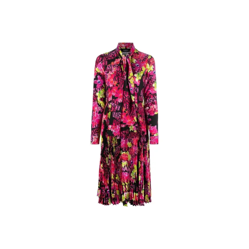VERSACE Allover Floral Printed Midi Dress-0