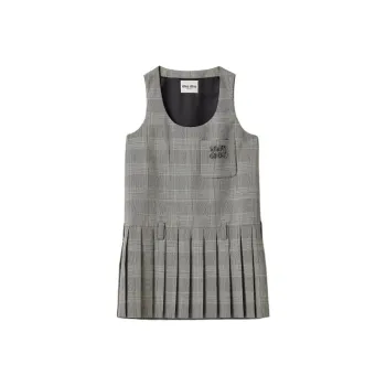 MIU MIU Sleeveless Dress Women's Gray