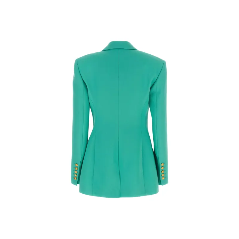 BALMAIN Business Suit Women's Blue Green-1