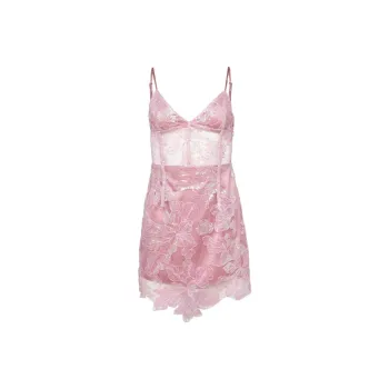 Fleur Du Mal Floral embroidered Sequinned Mini Dress