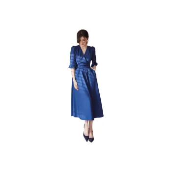 ROEYSHOUSE Long Sleeved Dresses Women's Dark Blue