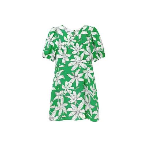 Desigual Short Sleeved Dress Women's Green