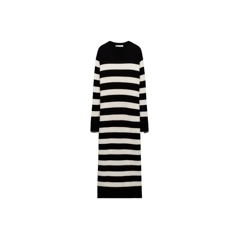 ZARA Long-Sleeved Dresses Women's Orange-0