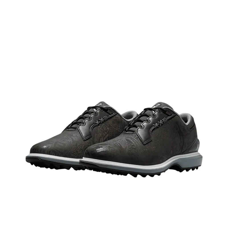 Jordan ADG 5 Anti Slip Wear Resistant Low Top Golf Shoes Unisex Black Gray-2