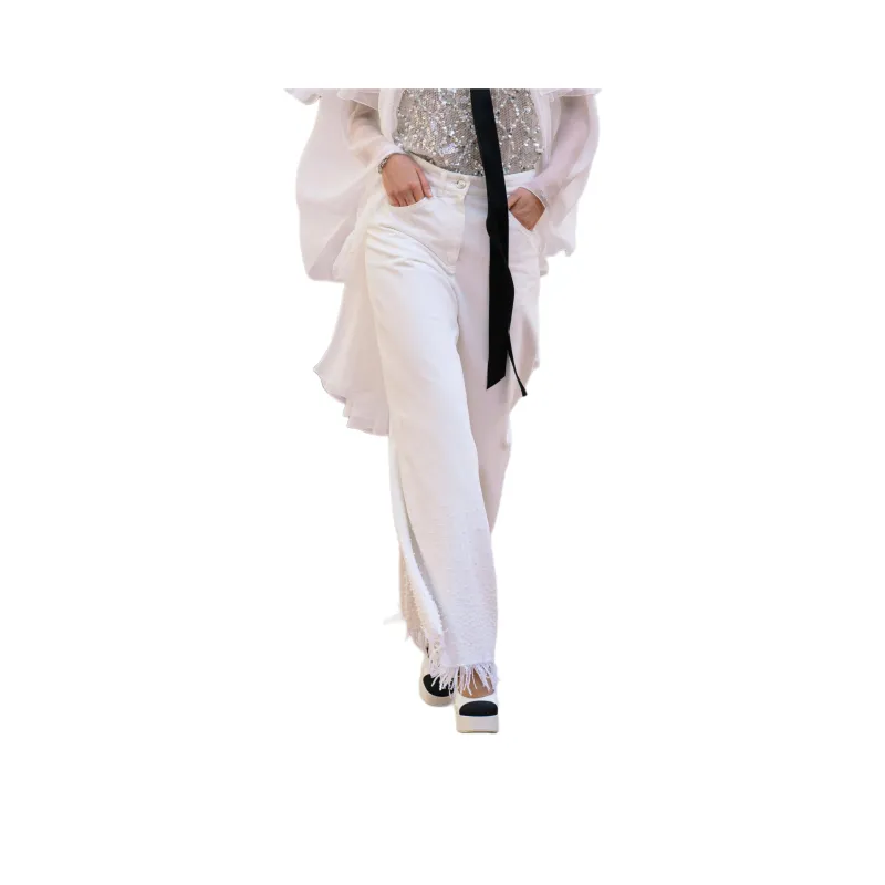 CHANEL 25S Spring Summer Collection Jeans Women's White-0