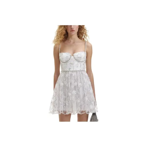 Self-portrait Slip Dresses Women's Pure White