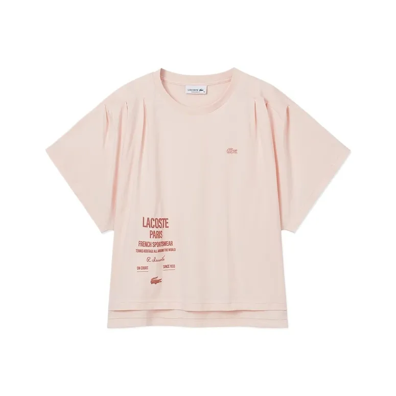 LACOSTE SS25 Batwing Sleeve T Shirt Women's-0