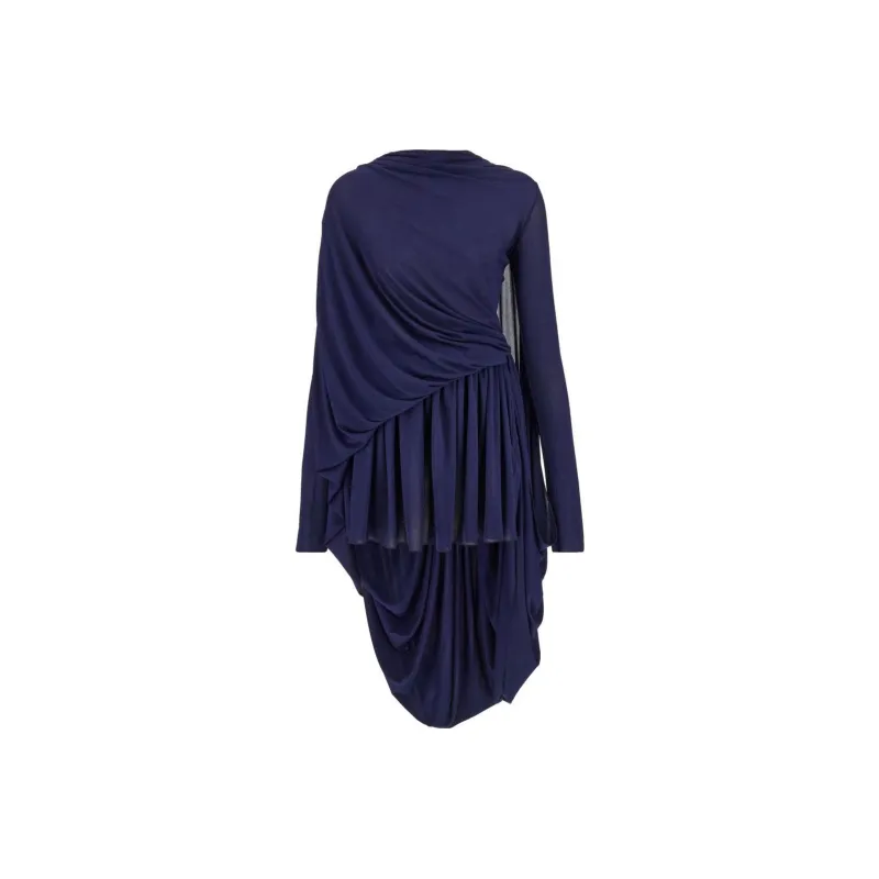 Ferragamo Long-Sleeved Dresses Women's Midnight Blue-0
