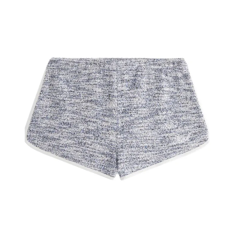 KITH Women's 2024 Summer Collection SS24 Jordyn II Tweed Short Casual Shorts Women's Gray-0