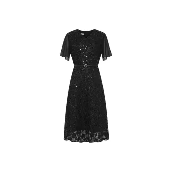 BBLLUUEE Short Sleeved Dress Women's Ink Black