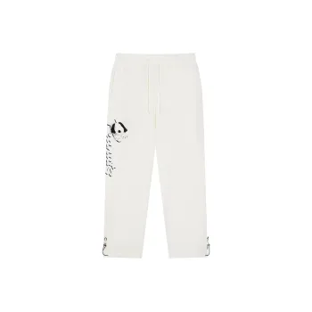 FUN X Snoopy Knitted Sports Pants Women's White