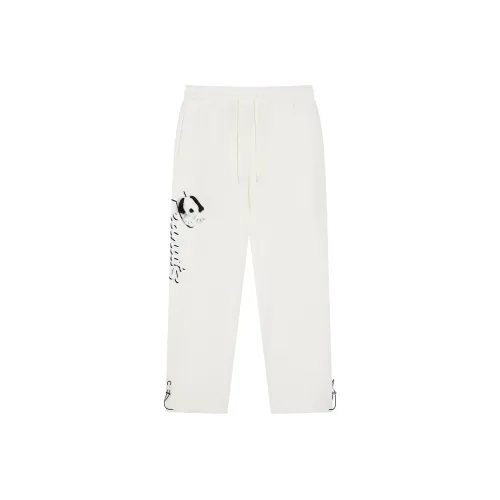FUN X Snoopy Knitted Sports Pants Women's White