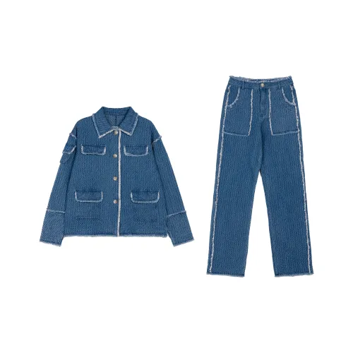 Leather Cat Set Spring And Autumn Women's Blue