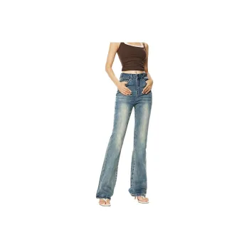 Kazakhstan Jeans Women's Coastline Curve Blue