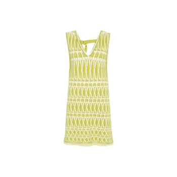 DVF Diane Von Furstenberg SS24 Sleeveless Dress Women's Green