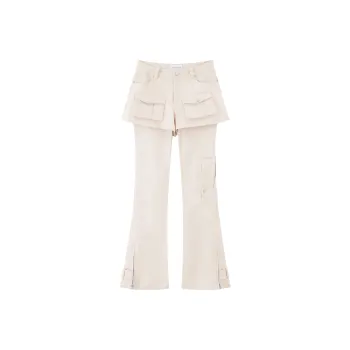RUNTOTHEFUTURE Cargo Pants Women's Beige Apricot