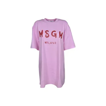 MSGM Short Sleeved Dresses Women's Bright Pink