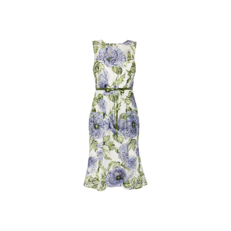 Marchesa Notte Floral-embroidered Tulle Midi Dress-0