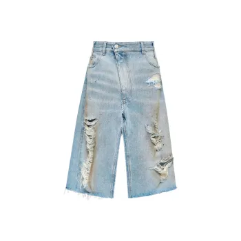 MM6 Maison Margiela Ripped detail Denim Skirt