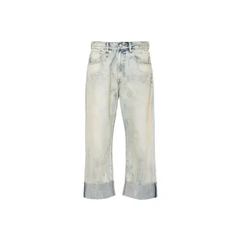 R13 X-Boyfriend Raw-Cut Edge Jeans