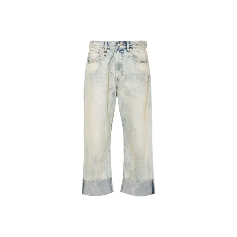 R13 Cuffed Boyfriend Jeans-0