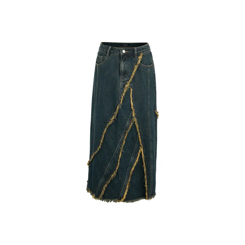 UR Denim Long Skirt Women's Indigo-0