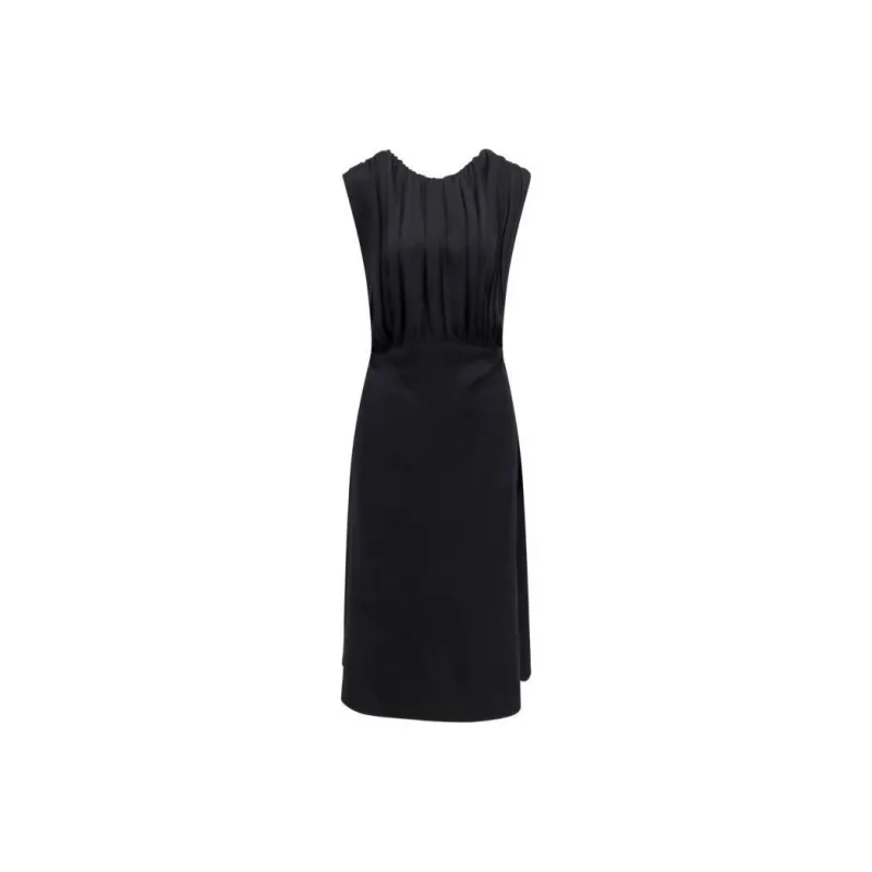 JIL SANDER Gathered Crewneck Sleeveless Dress-0