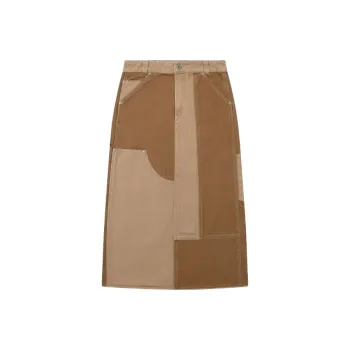 JOYRICH Twill Panel A-Line Denim Long Skirt Summer Skirt Women's