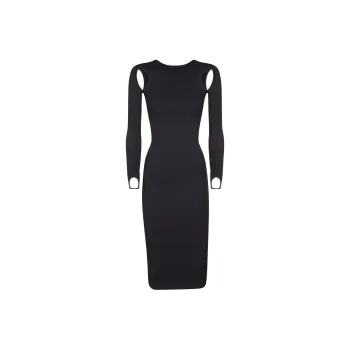 ANDREĀDAMO Sculpting Cut out Mididress