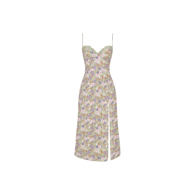 HOUSE OF CB Slip Dress Women's Peony Print-0