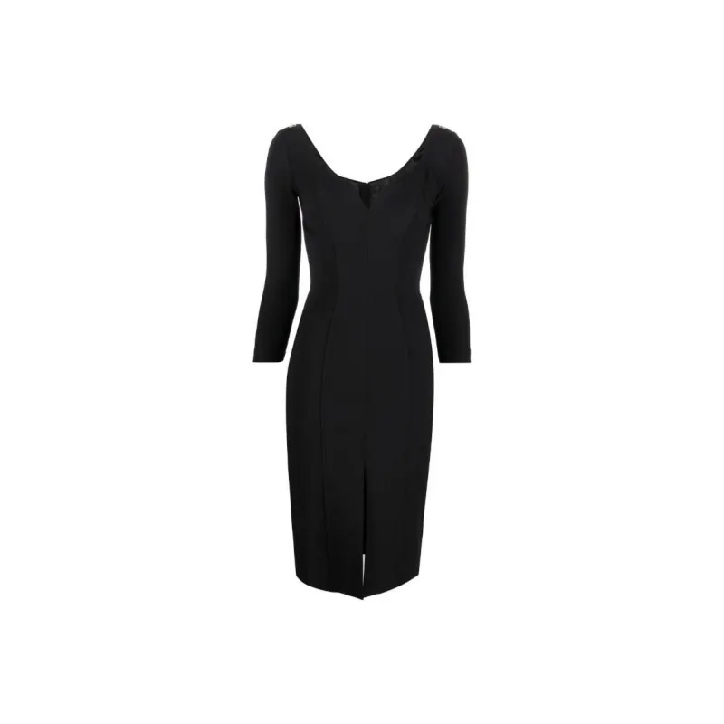 Elisabetta Franchi Long-Sleeved Dresses Women's Black-0