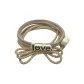 Love English Premium Hair Tie 1 Pack (Beige)