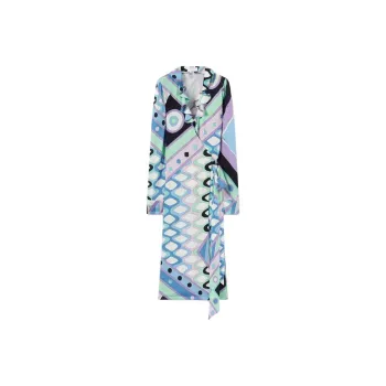 EMILIO PUCCI Geometric Wrap Midi Dress