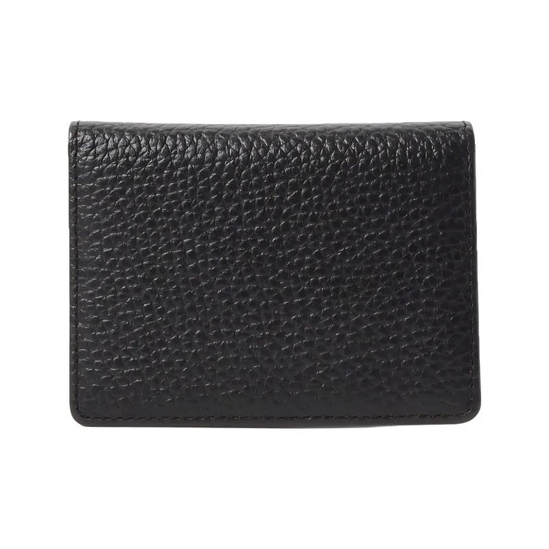 Beams Cow Leather Card Holder Men's Black-0