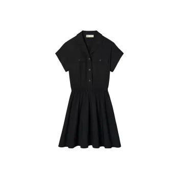 TORY BURCH Belted Poplin Shirt Dress