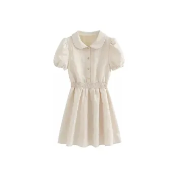 Ning Cai Yuer Short Sleeved Dress Women's Ecru