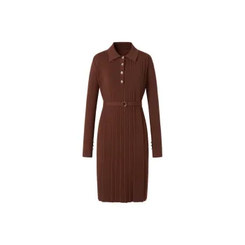 JZ Juzui Long Sleeved Dresses Women's Brown