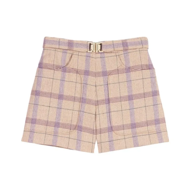 Maje Prince Of Wales Tailored Shorts-0