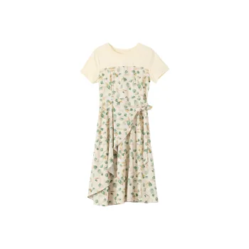ONE PASS STUDIO Short-Sleeved Dresses Women's Green Tulip
