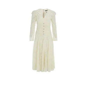 Marie Elie Long-Sleeved Dresses Women's Light Yellow