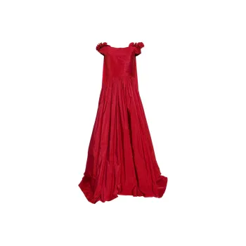 ELIE SAAB Cape effect Taffeta Gown