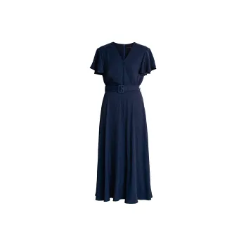 ROEYSHOUSE Short Sleeved Dress Women's Dark Blue