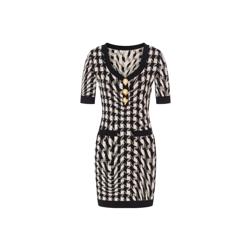 MOSCHINO Short-Sleeved Dresses Women's Black-0