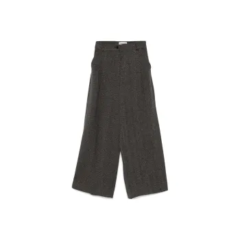 Essentiel Antwerp Herringbone Wide-leg Trousers